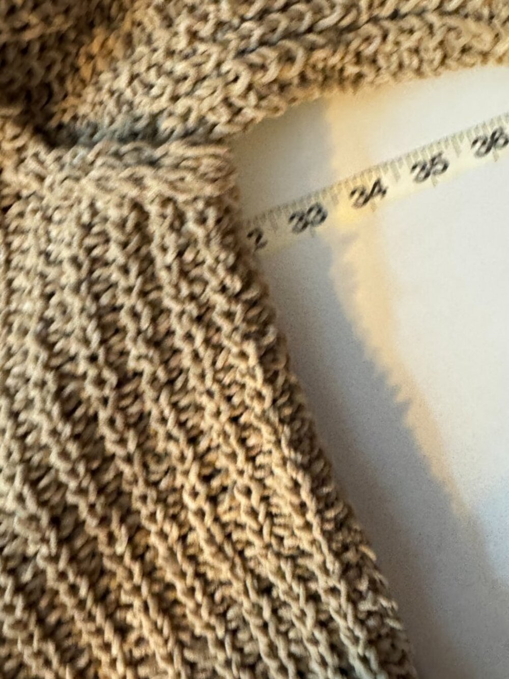 POL Clothing - Cable Loose Knit Sweater with Hoodie - Tan - L - Picture 6 of 6